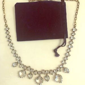 Talbots clear stone gold tone necklace